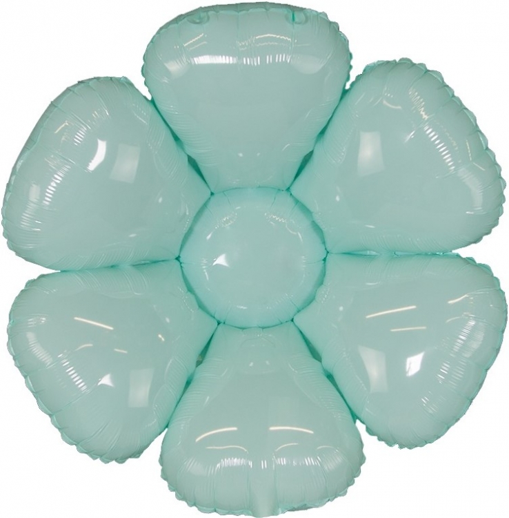 Шар Мини-фигура Цветок, Ромашка, Бирюзовый (в упаковке)