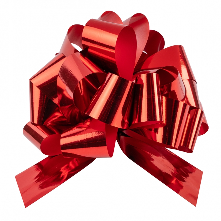 Бант-шар Красный, Металлик (в упаковке) 