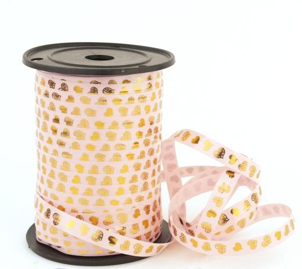 Лента Розовая с Сердцами