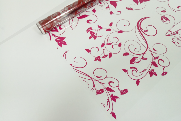 Пленка глянцевая "Вьюнок" Малиновый