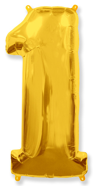 Шар Цифра "1" 3олото / One