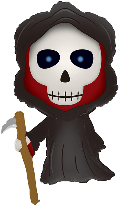 Шар Фигура, Смерть с косой, Черный (в упаковке)