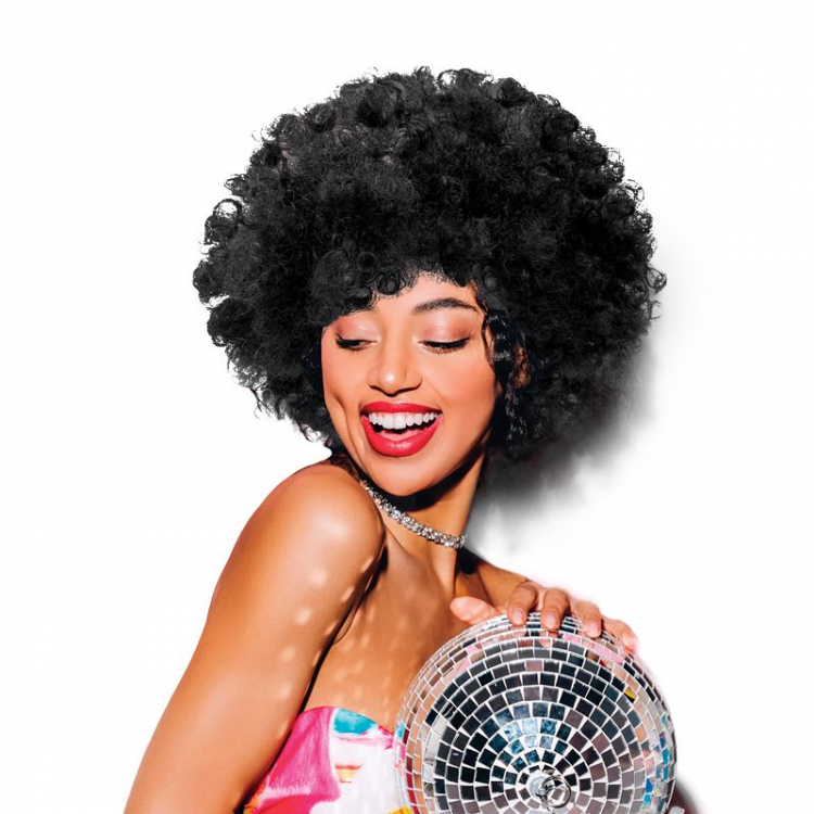 Парик "Афро" Черный, пышный