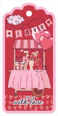 Бирка для подарка "with love"
