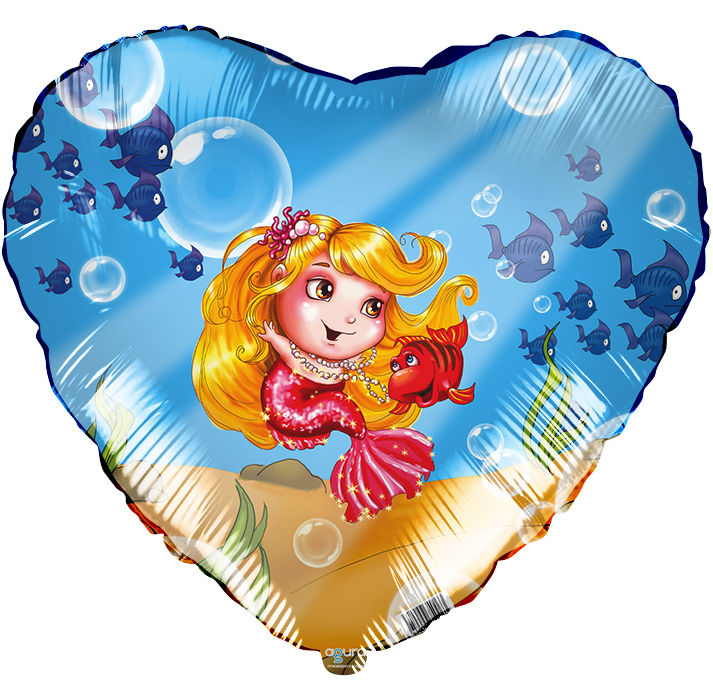 Шар Сердце, Русалочка (в упаковке)