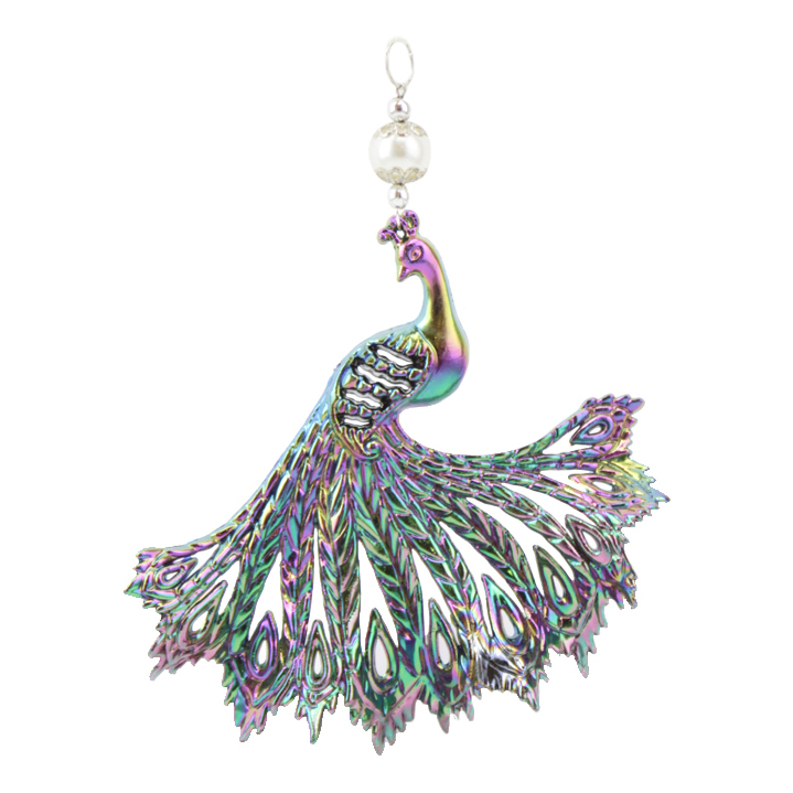 Елочное украшение "Павлин" Радужный градиент